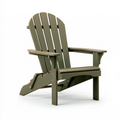 Gartenstuhl 78 x 83 x 97 cm Kunststoff Olivgrün Adirondackstil mit breiten Armlehnen