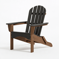 Adirondack Gartenstuhl 83 x 79 x 95 cm aus Kunststoff Schwarz Braun mit breiten Armlehnen
