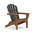 Gartenstuhl 86 x 78 x 100 cm aus Holz Braun Schwarz im Adirondack-Stil
