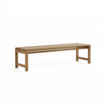 Holzbank 180 x 45 x 45 cm Natur mit Lattenfläche im minimalistischen Stil